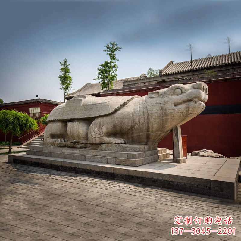 三明赑屃身上有佛的雕塑-寺庙景点广场神兽动物雕塑