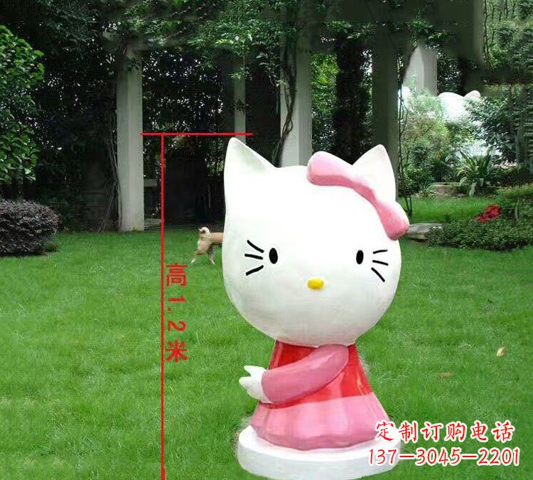 三明玻璃钢HelloKitty卡通动物雕塑