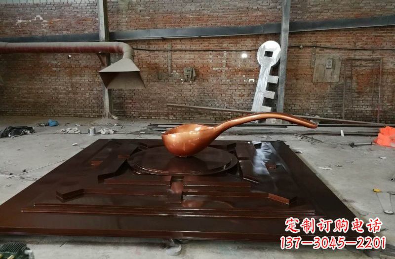 三明玻璃钢仿铜司南雕塑精美装点城市的灵魂