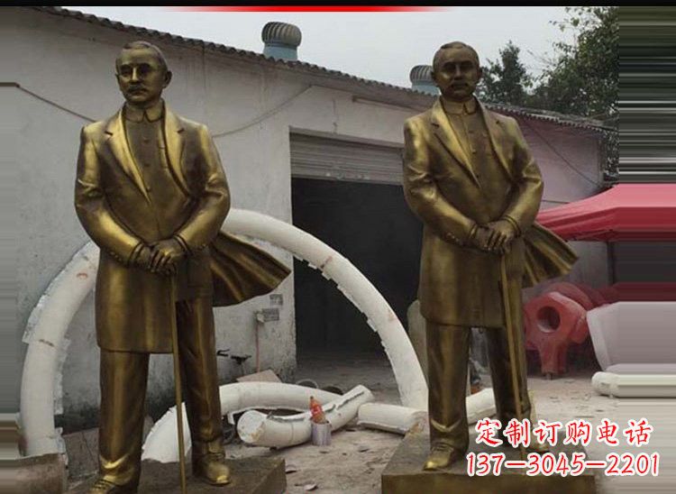 三明玻璃钢仿铜孙中山雕塑
