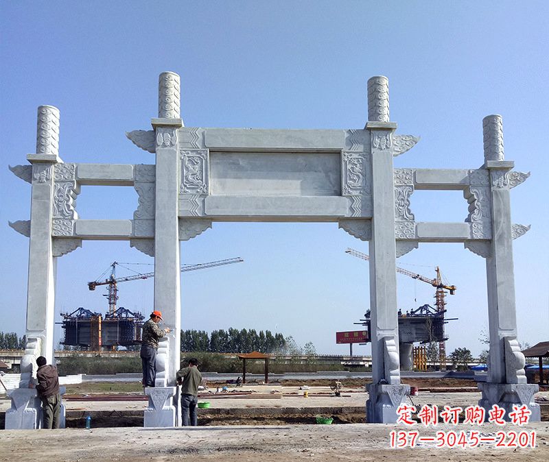 三明玻璃钢牌坊雕塑美丽的艺术与历史结合