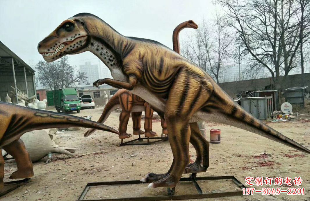 三明玻璃钢制作的恐龙雕塑精美外形、生动形象