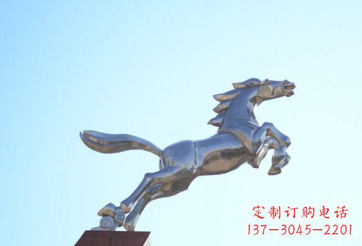 三明不锈钢奔马雕塑精美雕刻,给人以勇气与力量