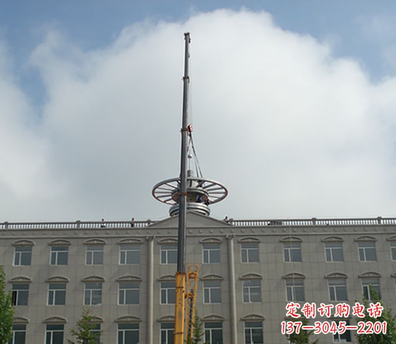 三明不锈钢避雷针雕塑——安全保护灵感之源