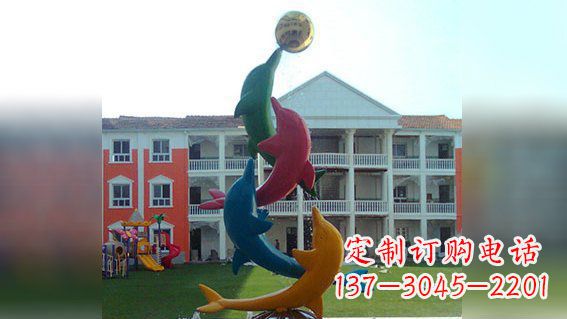 三明精美不锈钢海豚雕塑