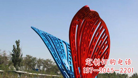 三明不锈钢蝴蝶雕塑美丽的实物表达