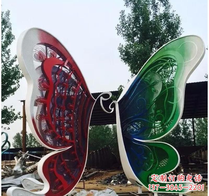 三明不锈钢城市彩色蝴蝶雕塑——美丽的视觉盛宴