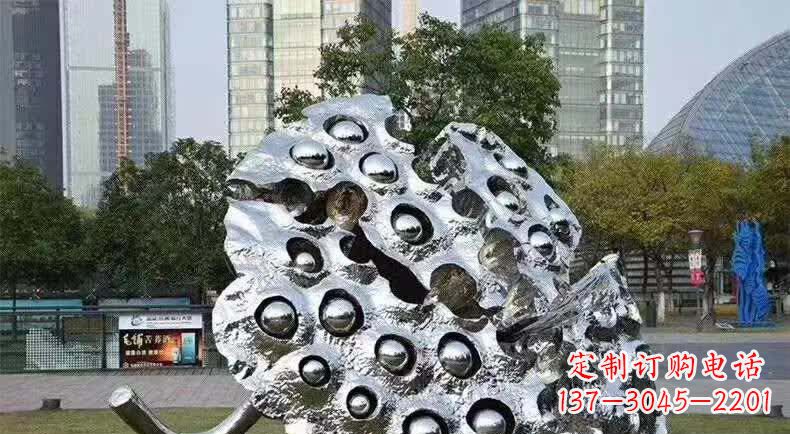 三明不锈钢城市的莲蓬雕塑
