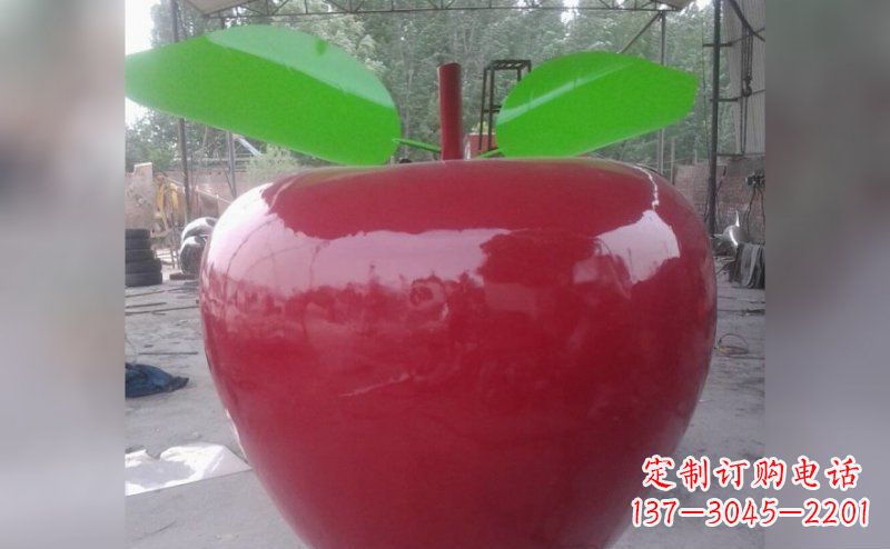 三明不锈钢苹果雕塑描绘出美丽的景观