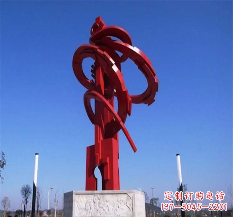 三明不锈钢齿轮雕塑把技术艺术完美结合