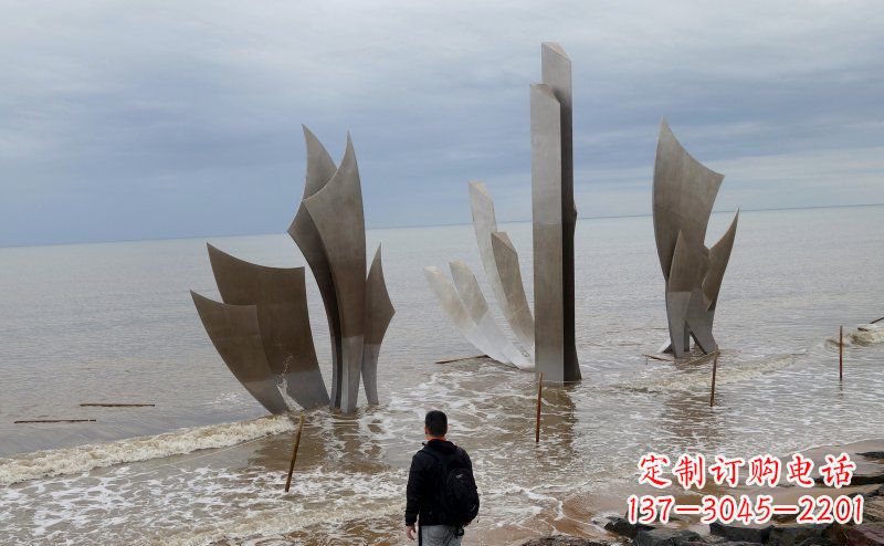 三明不锈钢船帆海边景观雕塑