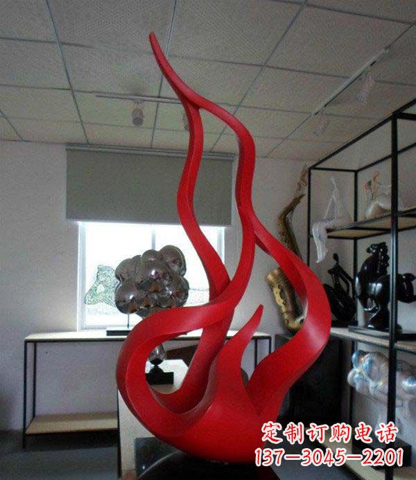 三明精致不锈钢火苗雕塑
