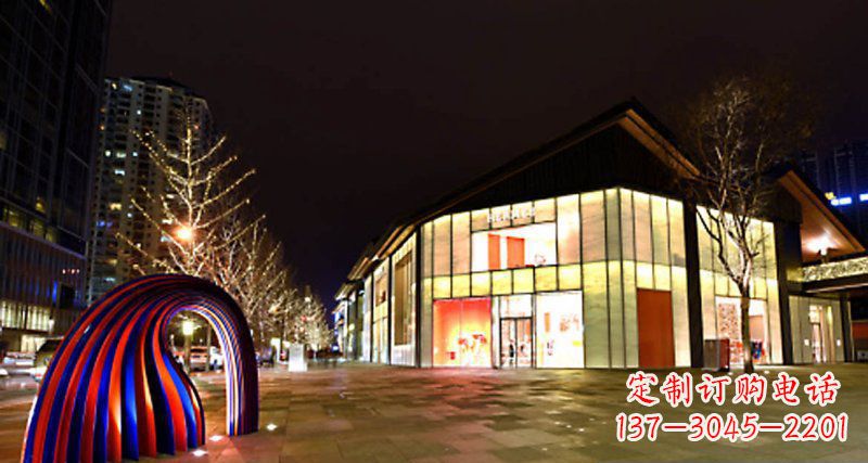 三明不锈钢拱门雕塑——点缀街边景观