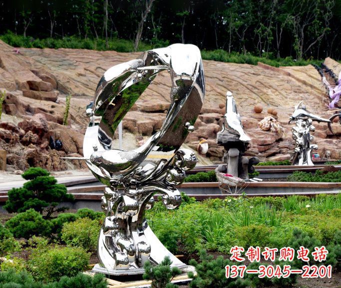 三明不锈钢海豚雕塑——精致的艺术品