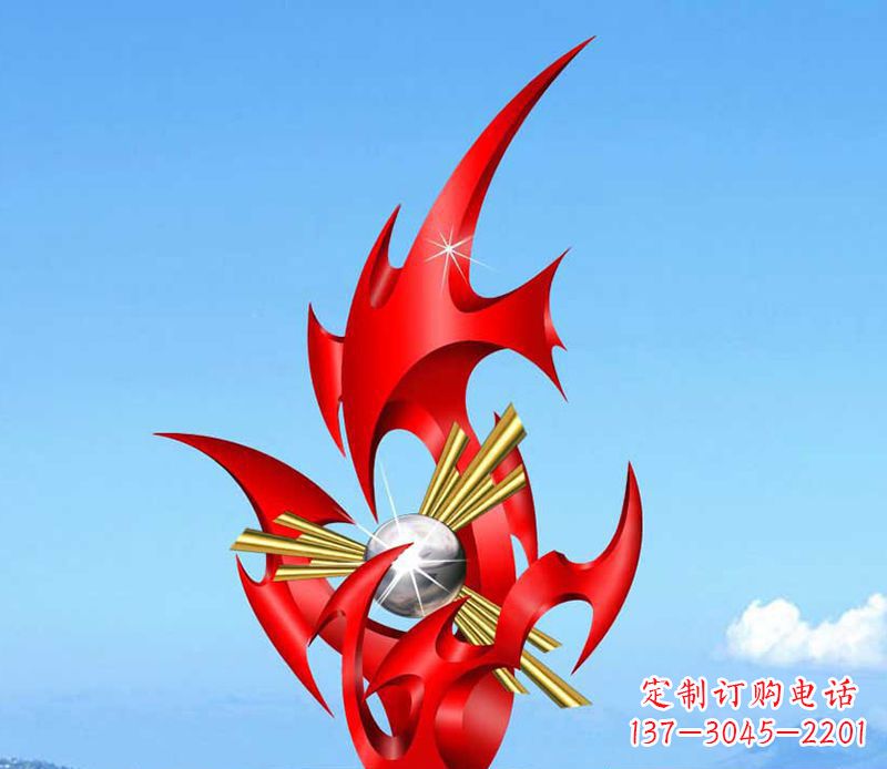 三明不锈钢火苗雕塑