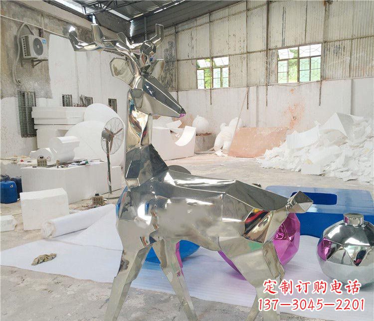 三明不锈钢梅花鹿雕塑