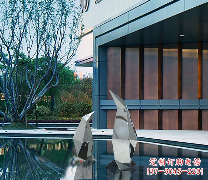 三明不锈钢企鹅雕塑一件来自大自然的艺术品