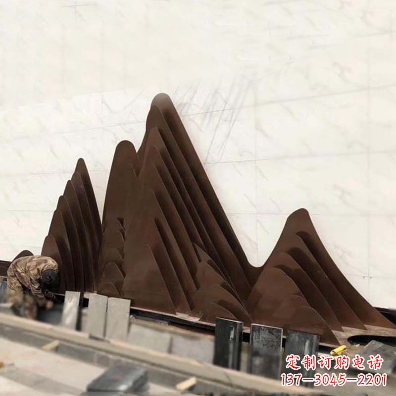 三明精美不锈钢假山雕塑