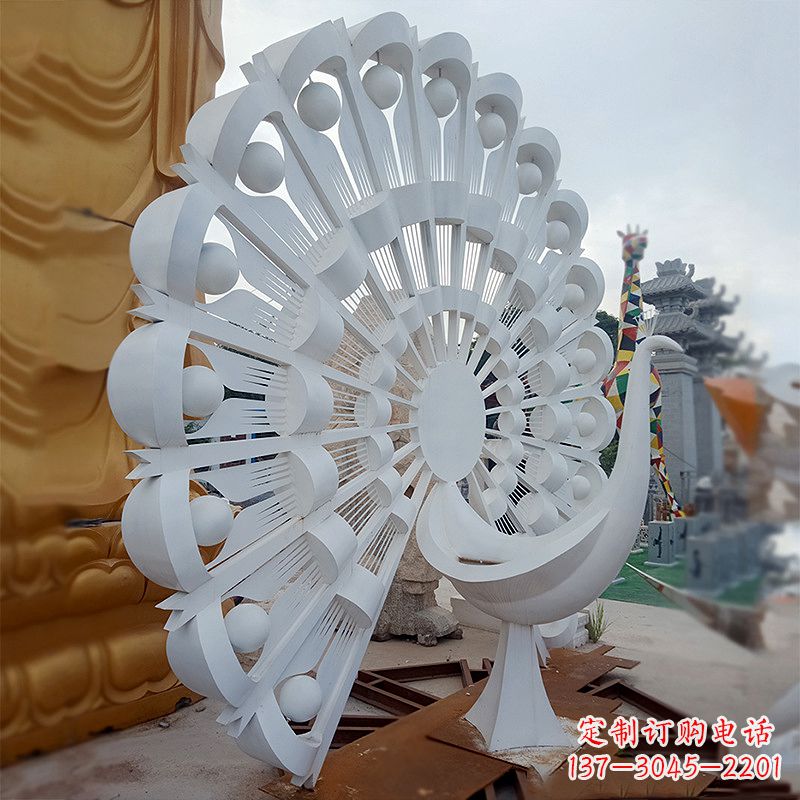 三明不锈钢孔雀雕塑精美雕刻的艺术精品