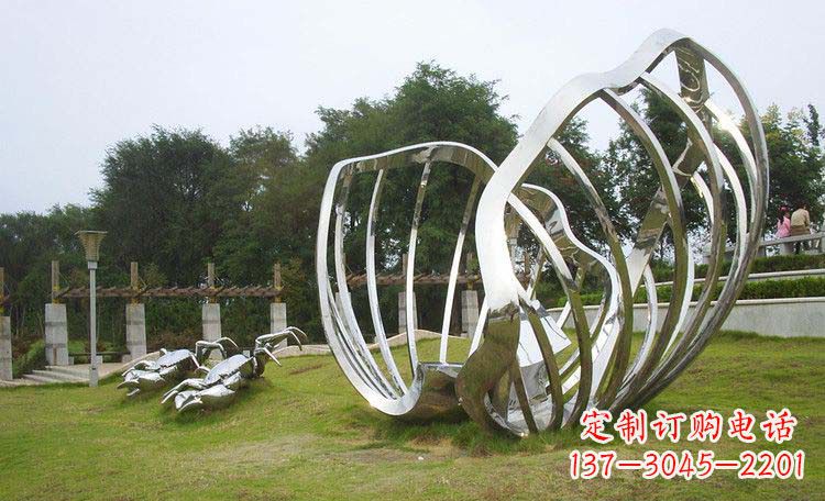 三明不锈钢贝壳雕塑的美