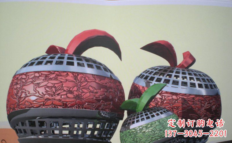 三明不锈钢苹果雕塑