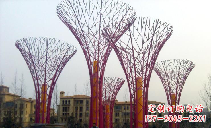 三明不锈钢树枝雕塑——点缀城市景观