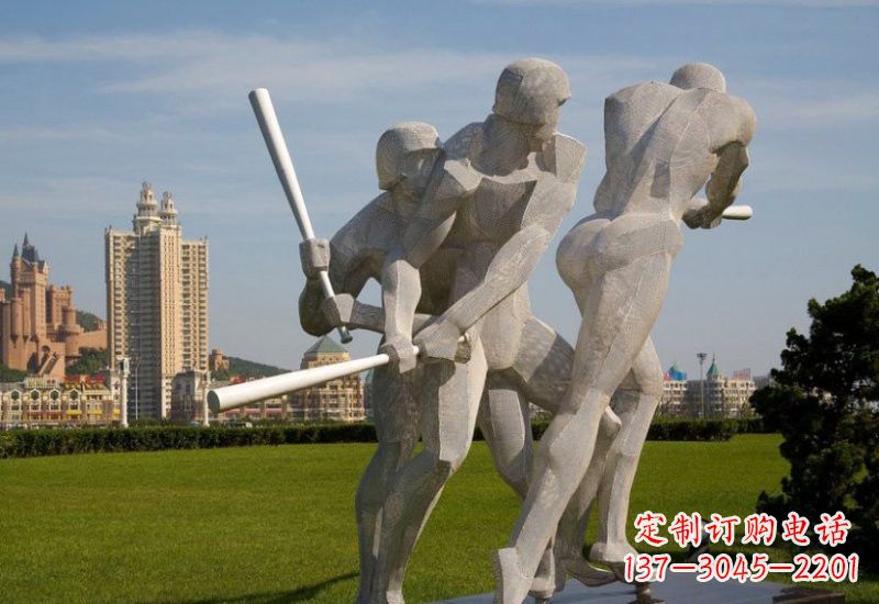 三明棒球雕塑象征着美好回忆