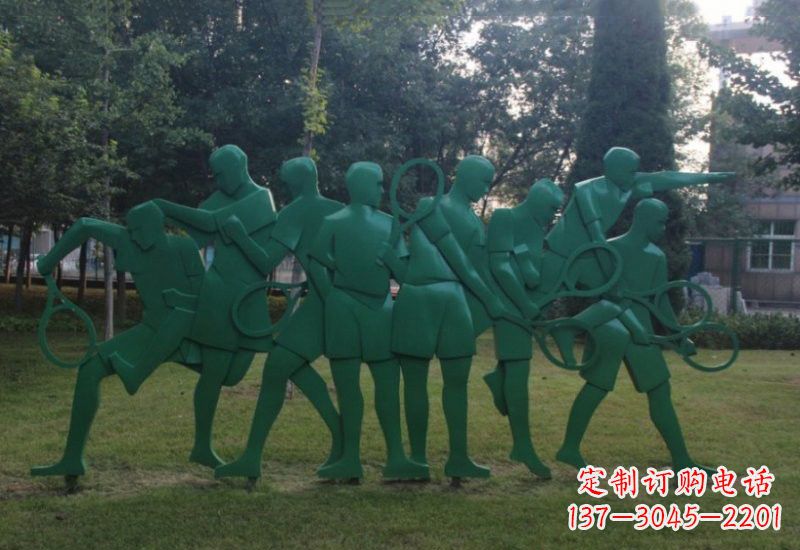 三明不锈钢羽毛球人物雕塑精美绝伦