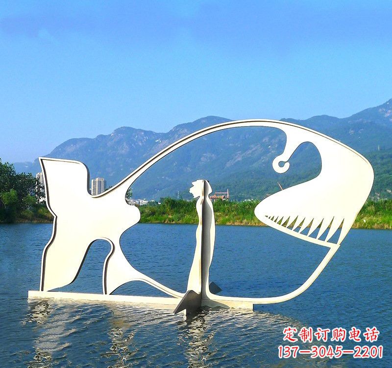 三明精美的不锈钢大型鲸鱼雕塑