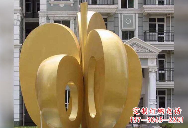 三明不锈钢大型苹果雕塑