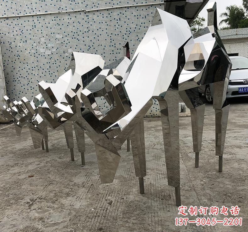 三明不锈钢小鹿雕塑把自然美景带入家中