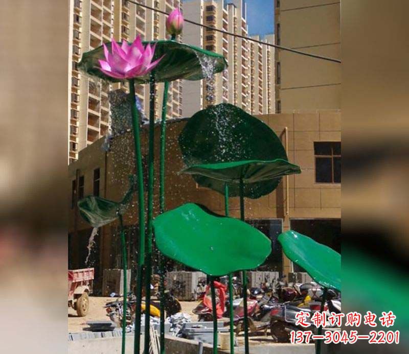 三明不锈钢仿真荷花雕塑