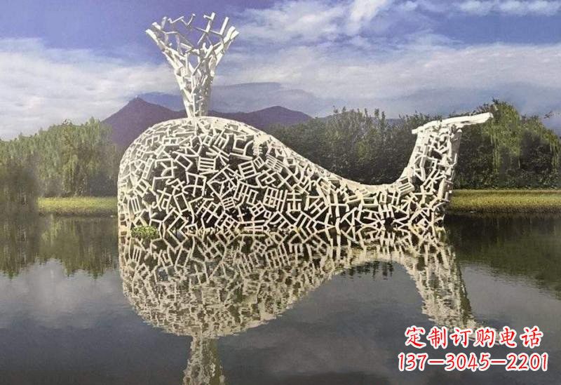三明不锈钢鲸鱼雕塑令人惊叹的艺术之作
