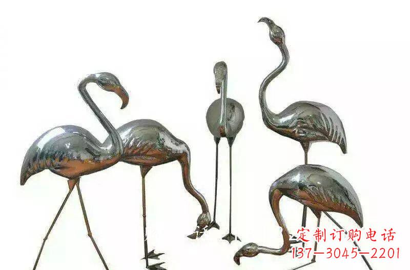 三明不锈钢火烈鸟雕塑——美丽的自然之美