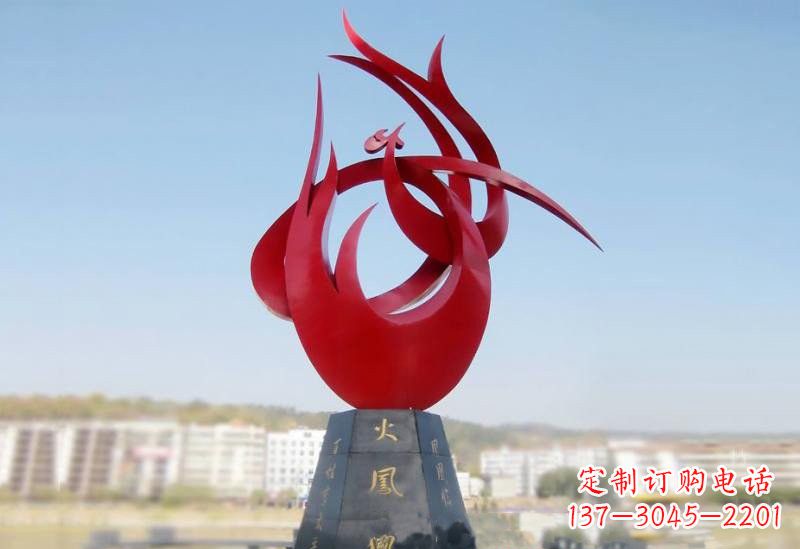 三明凤凰雕塑——点缀不锈钢公园