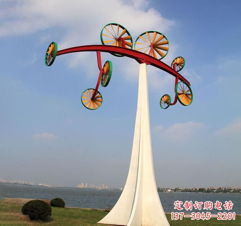 三明不锈钢风车雕塑缔造美丽公园