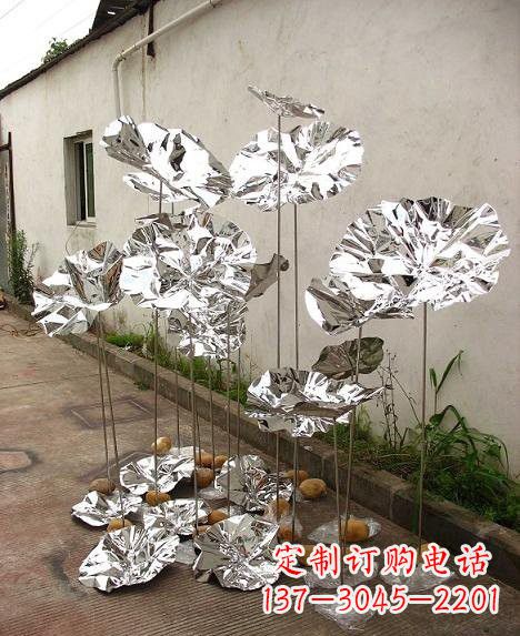 三明不锈钢荷叶雕塑——精美绝伦