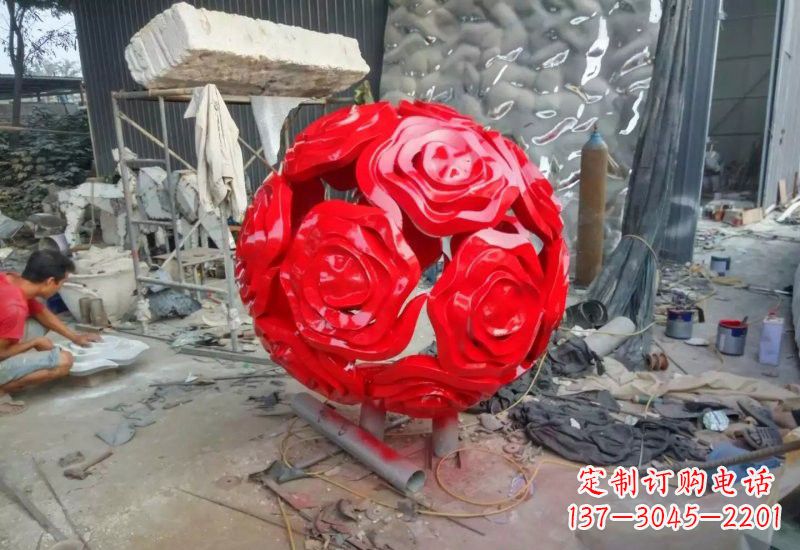 三明不锈钢玫瑰雕塑让玫瑰之美永存