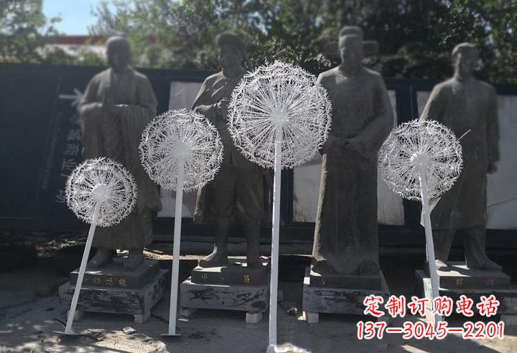三明不锈钢蒲公英喷泉雕塑