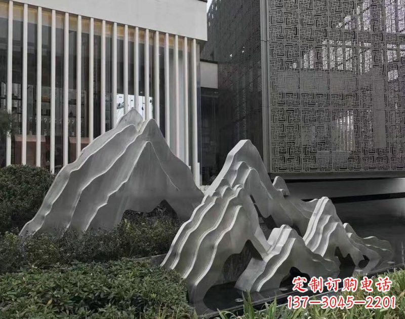 三明不锈钢公园小区精美的假山雕塑
