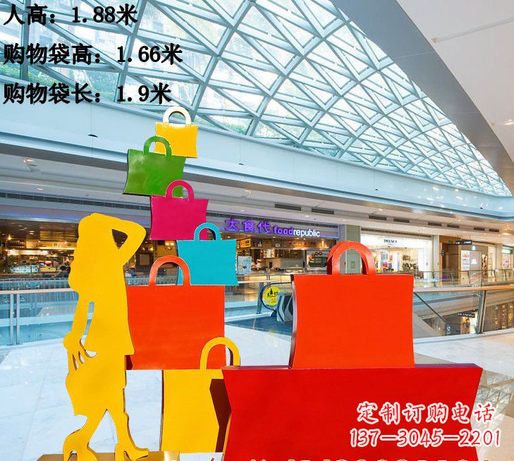 三明不锈钢购物袋雕塑艺术品的独特之处