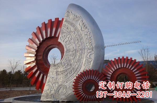 三明不锈钢齿轮雕塑精致而精美