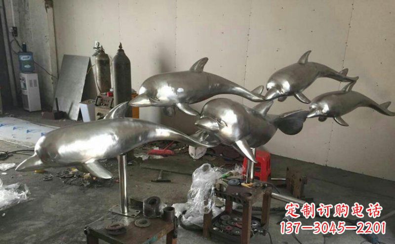 三明不锈钢海豚雕塑