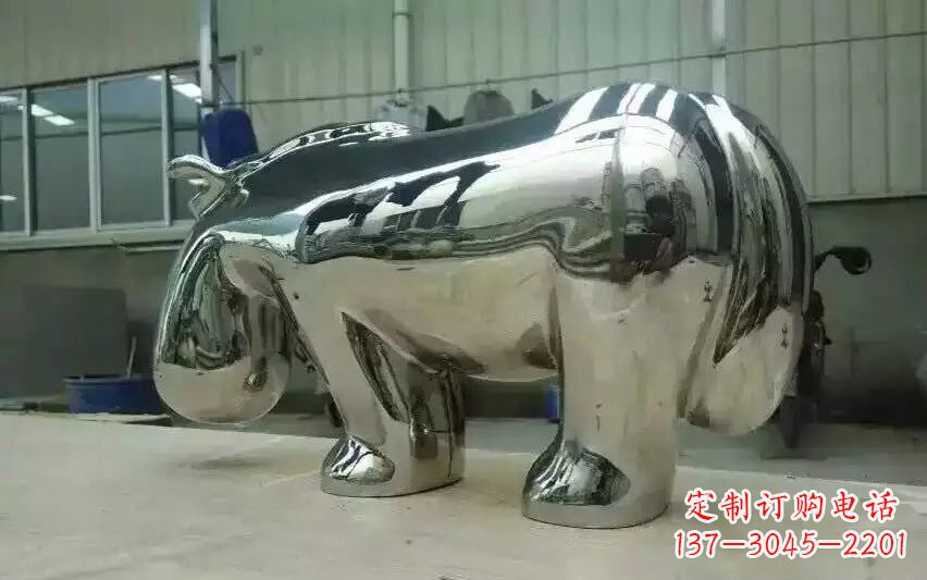 三明不锈钢河马雕塑美观耐用的艺术品