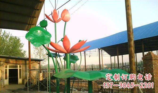 三明不锈钢荷叶雕塑精美而优雅