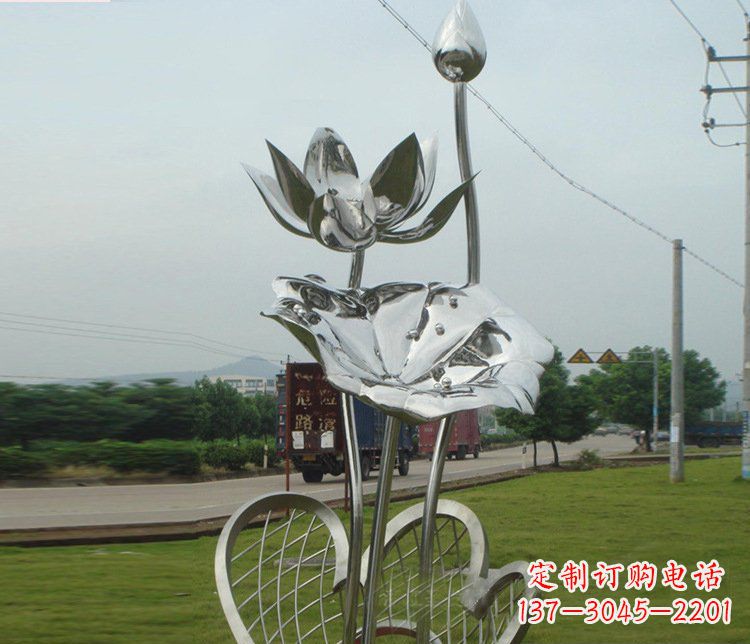 三明精美不锈钢荷叶雕塑