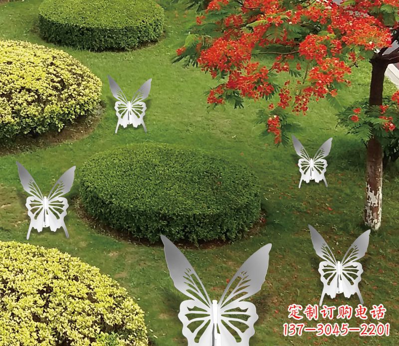三明灵动飞舞不锈钢蝴蝶雕塑