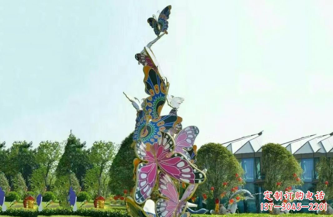 三明不锈钢蝴蝶美丽的雕塑之美