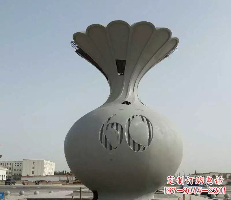 三明精美不锈钢花篮雕塑