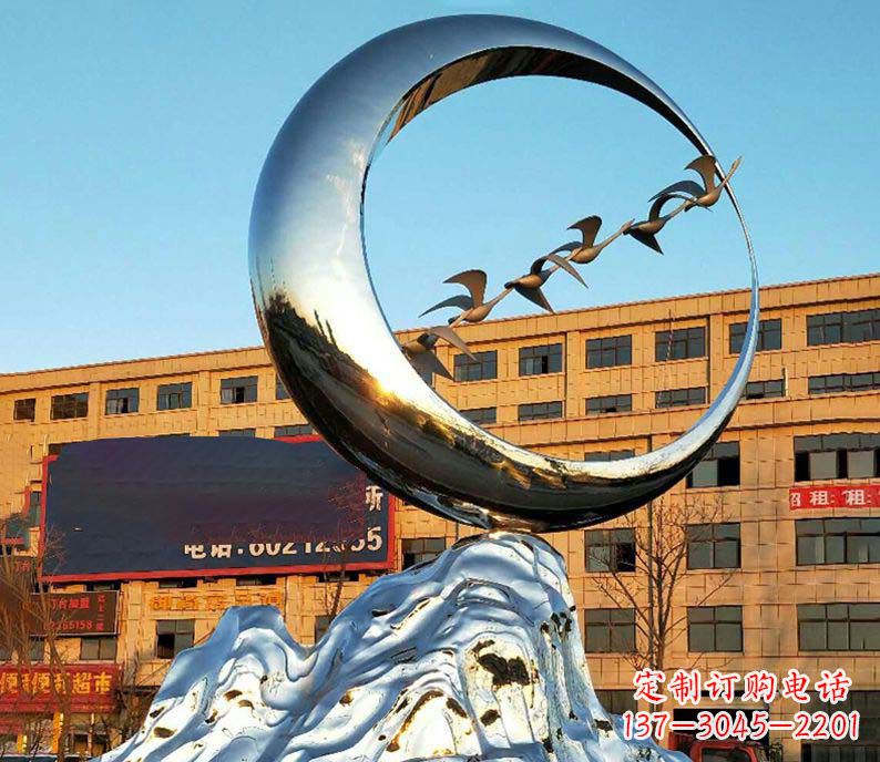 三明雁雕塑不锈钢的艺术精灵